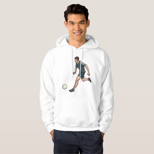 Voetbalspeler Hoodie (Voorkant volledig)
