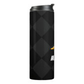 Voetbalspeler Illustratie Stijlvol Zwart & Wit Thermosbeker (Gedraaid links)