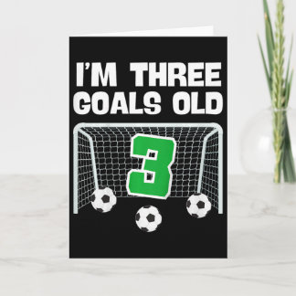 Voetbalspeler Jongen 3 Jaar Oud 3e Verjaardag Kaart