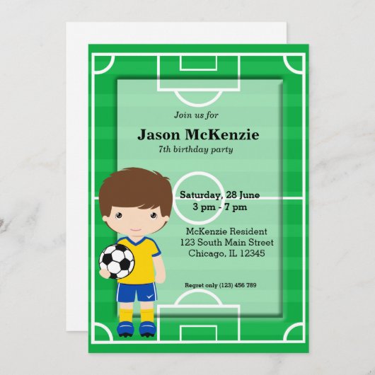 Voetbalspeler Kaart (Voorkant / Achterkant)