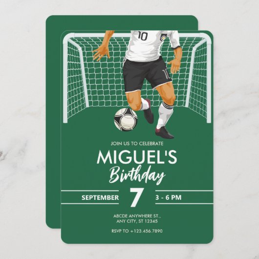 Voetbalspeler  kaart (Voorkant / Achterkant)