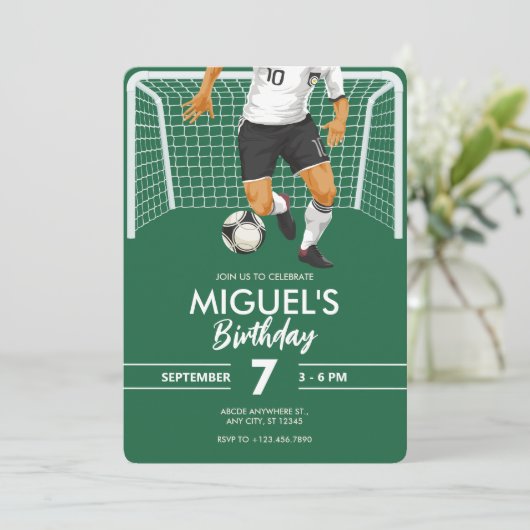 Voetbalspeler  kaart (Staand voorkant)