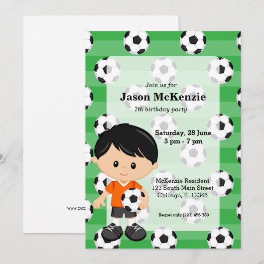 Voetbalspeler Kaart (Voorkant / Achterkant)