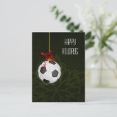 voetbalspeler kerstkaarten feestdagenkaart (Staand voorkant)