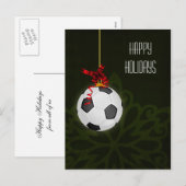 voetbalspeler kerstkaarten feestdagenkaart (Voorkant / Achterkant)