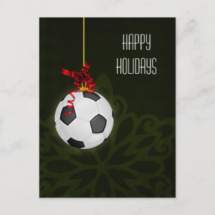 voetbalspeler kerstkaarten feestdagenkaart