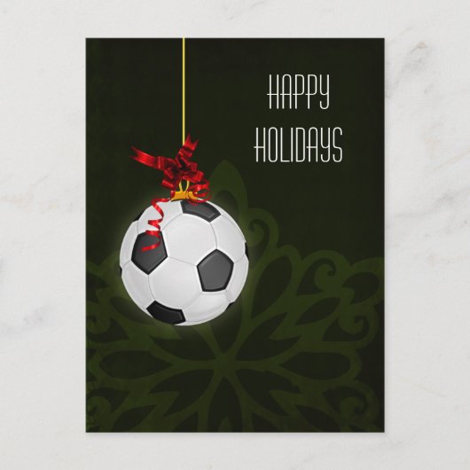 voetbalspeler kerstkaarten feestdagenkaart (Voorkant)