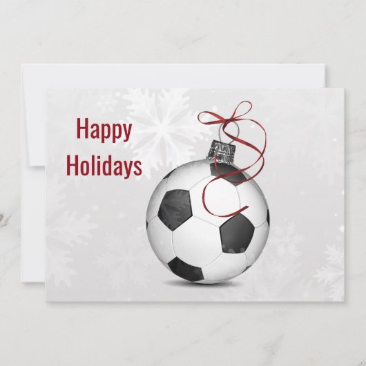 voetbalspeler Kerstkaarten Feestdagenkaart (Voorkant)