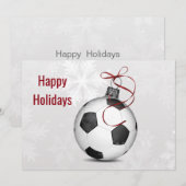 voetbalspeler Kerstkaarten Feestdagenkaart (Voorkant / Achterkant)