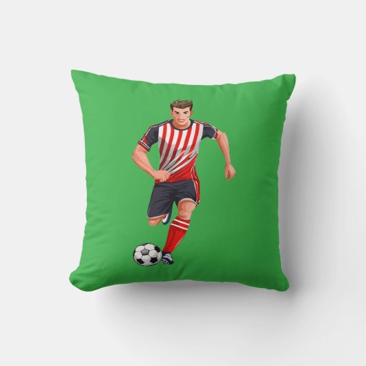 Voetbalspeler man kussen (Voorkant)
