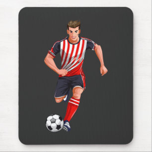 Voetbalspeler man muismat