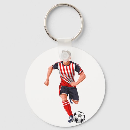 Voetbalspeler man sleutelhanger (Voorkant)
