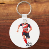 Voetbalspeler man sleutelhanger (Voorkant)