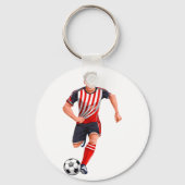 Voetbalspeler man sleutelhanger (Achterkant)
