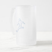 voetbalspeler matglas bierpul (Voorkant links)