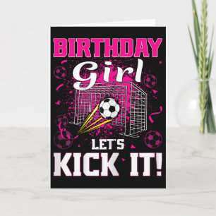 Voetbalspeler Meisje Voetbal Verjaardag Meisje Kaart