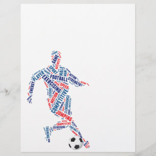 Voetbalspeler met bal flyer