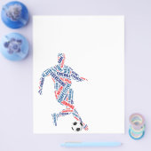 Voetbalspeler met bal flyer (Enkel)