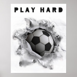 Voetbalspeler Motivatie Poster