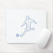voetbalspeler muismat (Met muis)