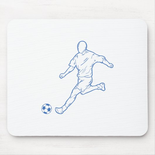 voetbalspeler muismat (Voorkant)