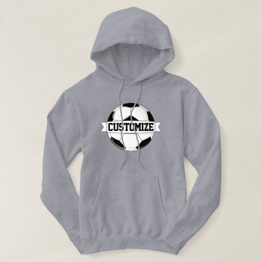 Voetbalspeler of Coach Custom Team Name / Text Hoodie (Design voorkant)