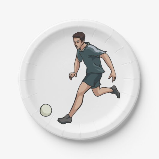 Voetbalspeler Papieren Bordje (Voorkant)