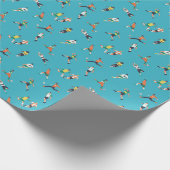 Voetbalspeler Patroon Cadeaupapier (Hoek)