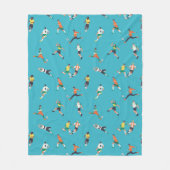 Voetbalspeler Patroon Fleece Deken (Voorkant)