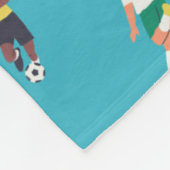 Voetbalspeler Patroon Fleece Deken (Hoek)