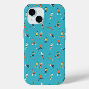 Voetbalspeler Patroon iPhone 15 Case