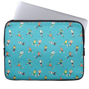 Voetbalspeler Patroon Laptop Sleeve