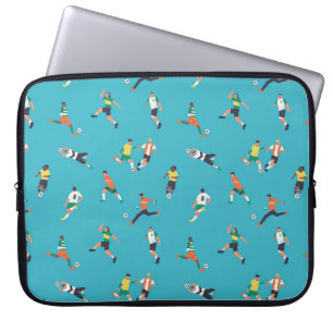 Voetbalspeler Patroon Laptop Sleeve