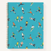 Voetbalspeler Patroon Notitieboek (Voorkant)