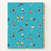 Voetbalspeler Patroon Notitieboek (Achterkant)