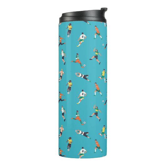 Voetbalspeler Patroon Thermosbeker (Gedraaid links)