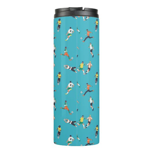 Voetbalspeler Patroon Thermosbeker (Achterkant)