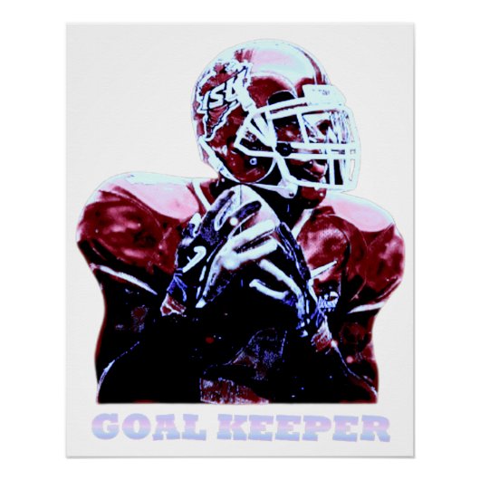 voetbalspeler perfect poster (Voorkant)