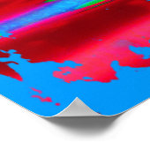 Voetbalspeler & Radicale regenboog Poster (Hoek)