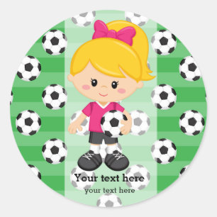 Voetbalspeler Ronde Sticker