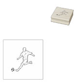 voetbalspeler rubberstempel (Gestempeld)