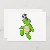 Voetbalspeler Schildpad Voetbal Briefkaart (Voorkant / Achterkant)