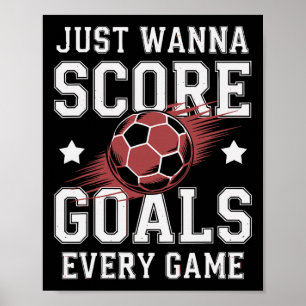Voetbalspeler Scoort Meer Doelpunten Grroots Voor Poster