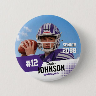 Voetbalspeler Senior Night Aangepaste Foto Sport Ronde Button 5,7 Cm