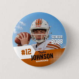 Voetbalspeler Senior Night Aangepaste Foto Sport Ronde Button 5,7 Cm