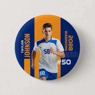 Voetbalspeler Senior Night Aangepaste Kleur Sporta Ronde Button 5,7 Cm