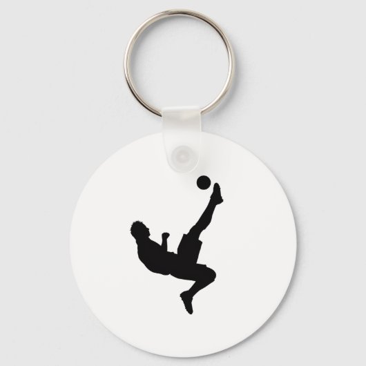 Voetbalspeler Silhouet Sleutelhangers (Voorkant)