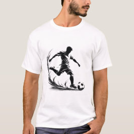 Voetbalspeler Silhouet Trap Vector Sportontwerp T-shirt