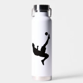Voetbalspeler Silhouet Waterfles (Voorkant)