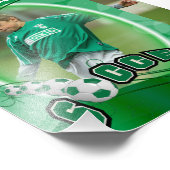 Voetbalspeler - Sjabloon voor decoratieve fotoafdr Foto Afdruk (Hoek)